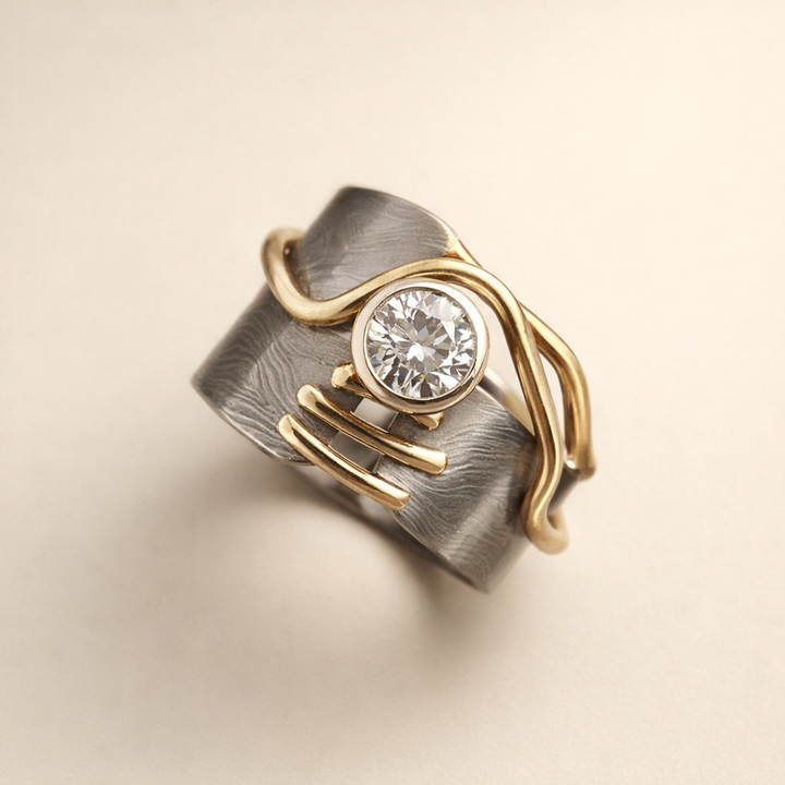 Ρετρό κομψό δαχτυλίδι