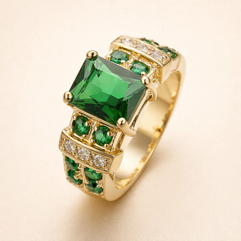Εκλεπτυσμένο χρυσό δαχτυλίδι με κομψές λεπτομέρειες