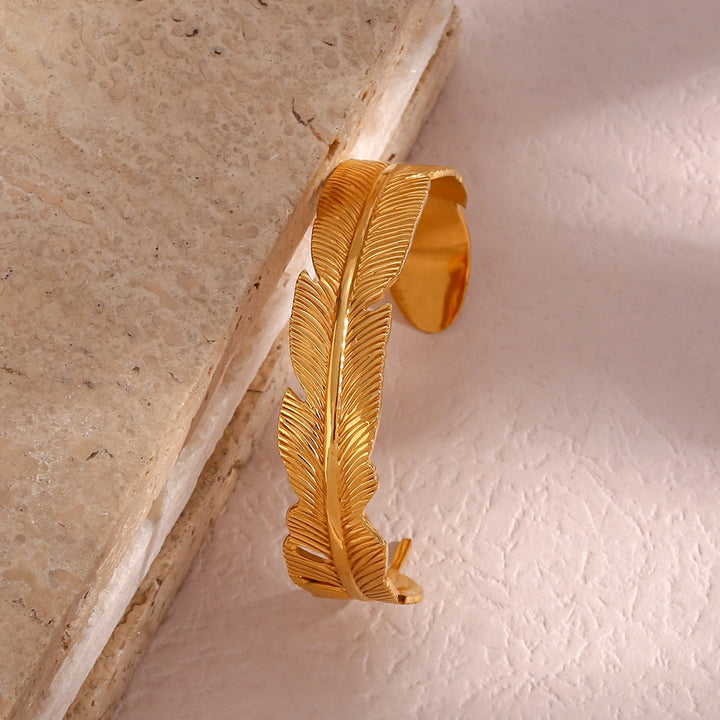 Βραχιόλι Δήλωσης με Φτερό Χρυσού 18k