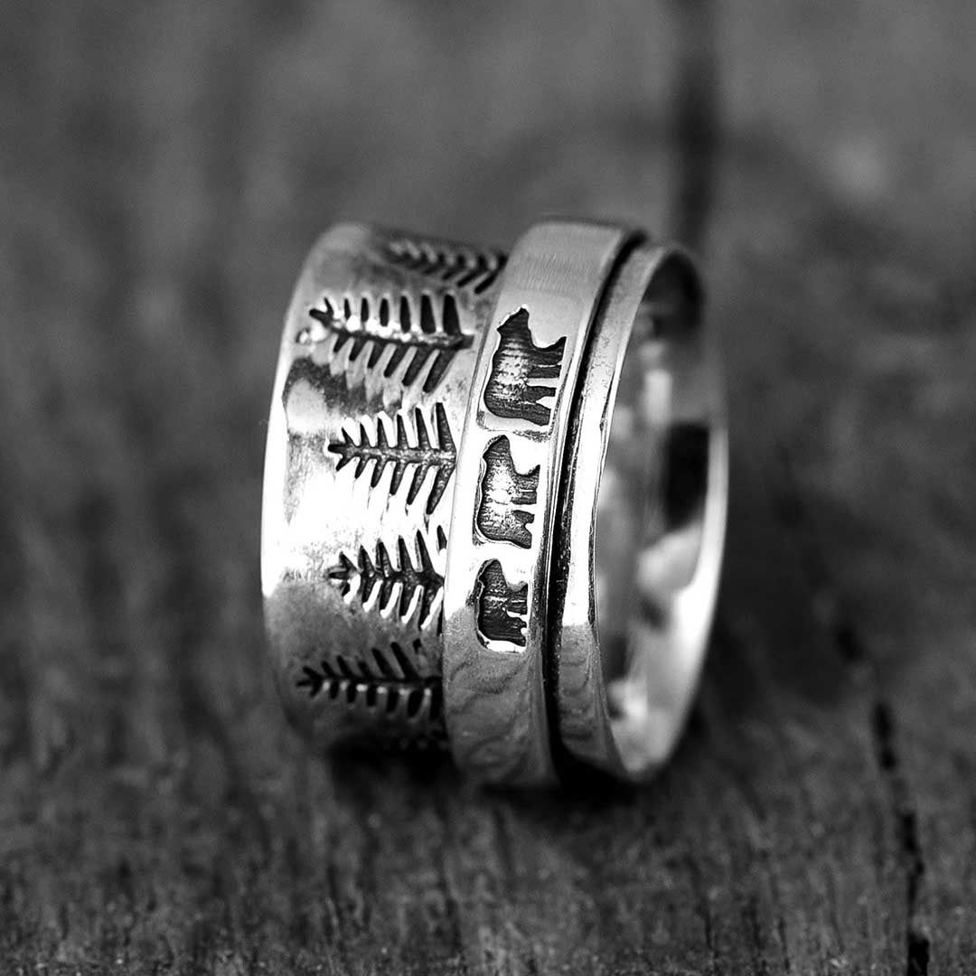 Δαχτυλίδι Fidget Αρκούδα Μάμα από Ασήμι 925