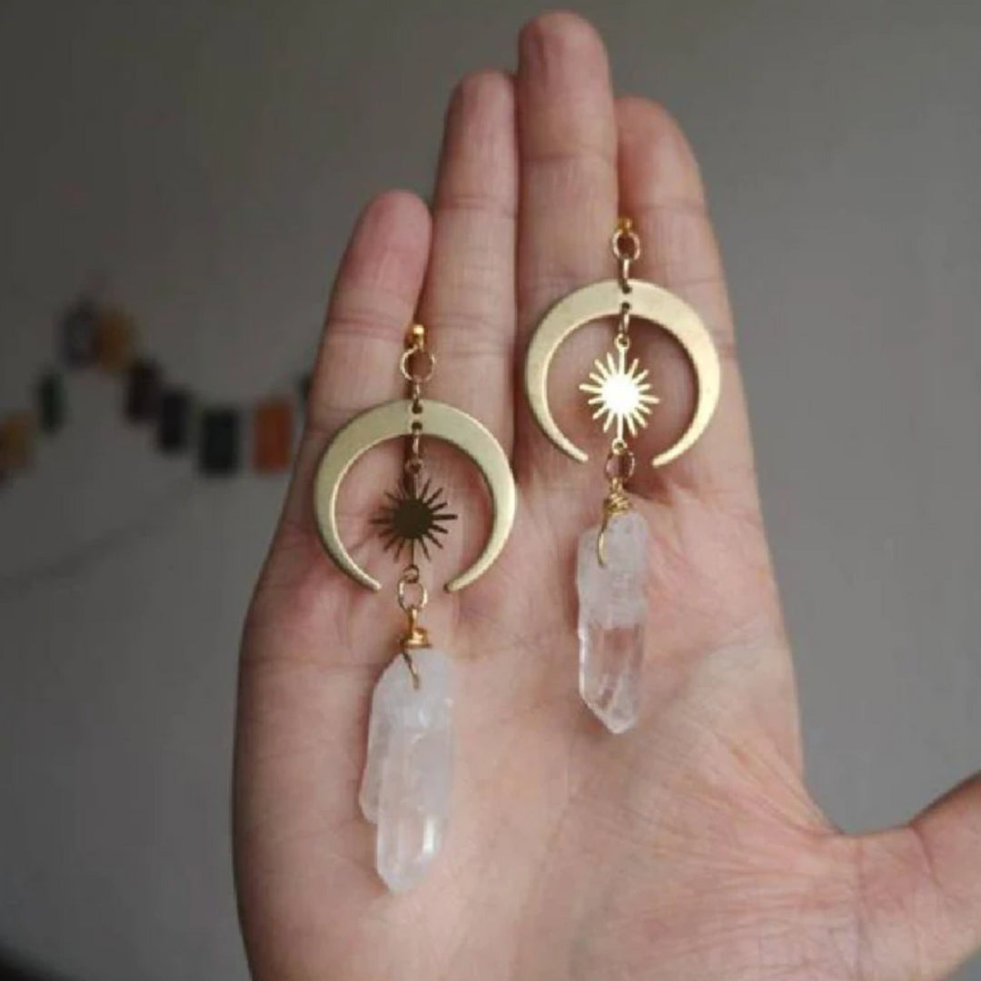 Μπουκλέτες σε χρυσό και χαλαζία Boho