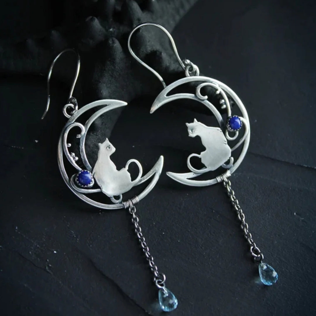Γάτα Μποέ Ουμπέλεν με Μπλε Ζιρκόνια σε Ασήμι 925