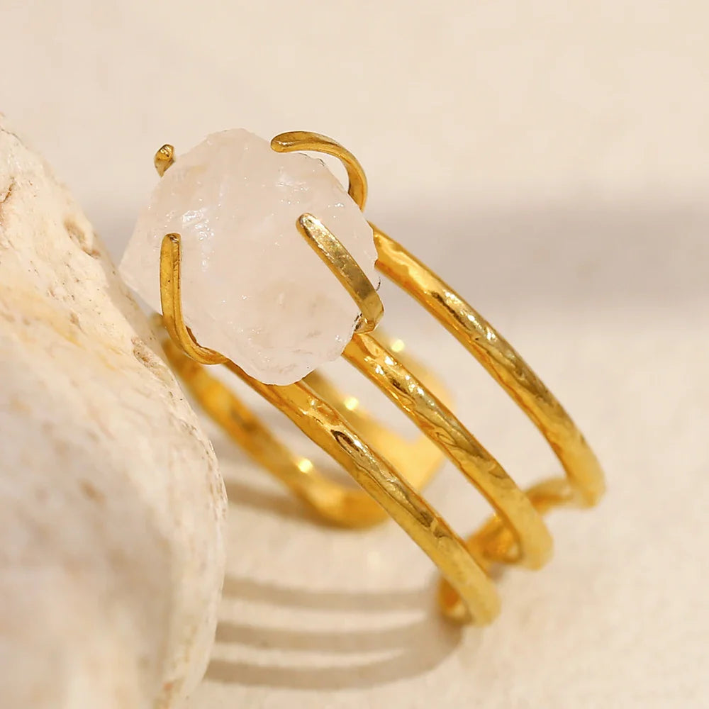 Γεωμετρικό Κρυστάλλινο Δαχτυλίδι