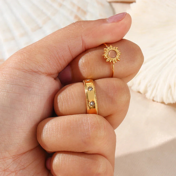 Δαχτυλίδι Αστερόφωτης Νύχτας - 18κ Χρυσός