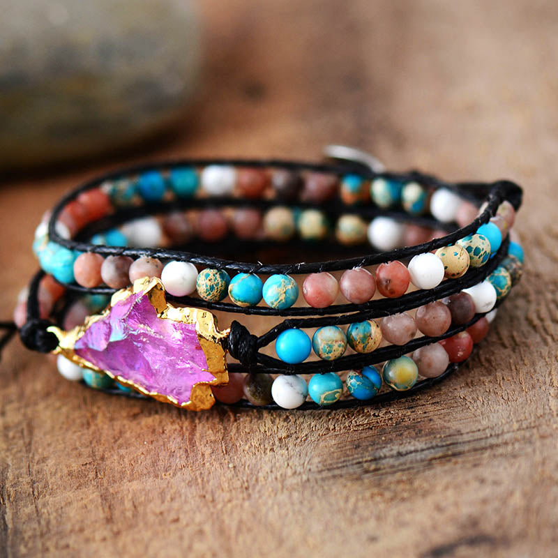Βραχιόλι Κεραυνού με Χρυσό και Κρύσταλλο