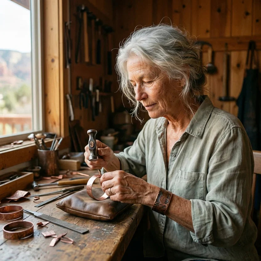 Aphroditi & Co  Σκουλαρίκια Dew Copper