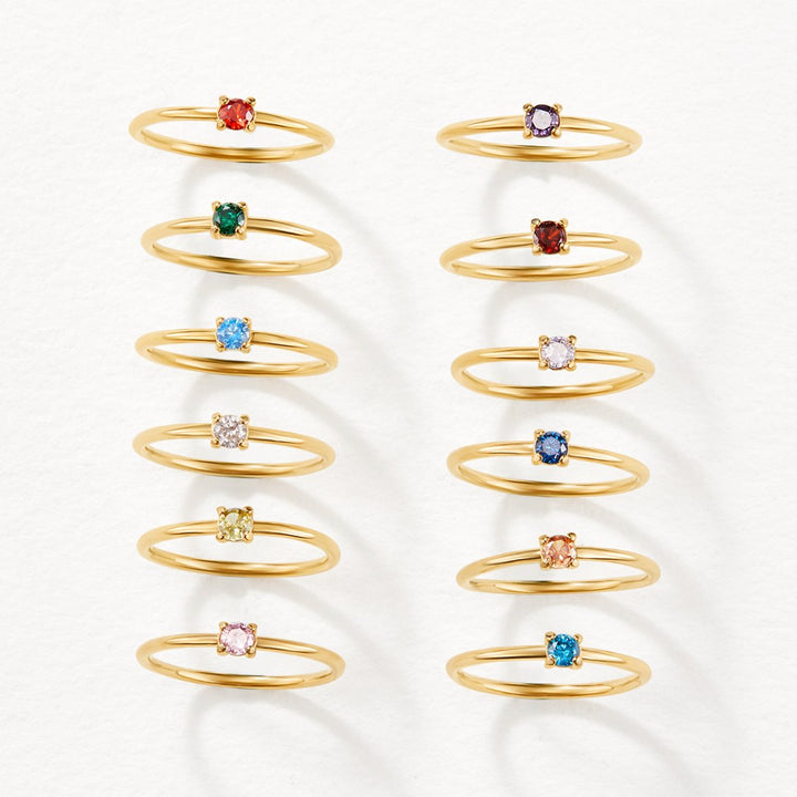Βέρα από χρυσό με πολύτιμο λίθο γέννησης