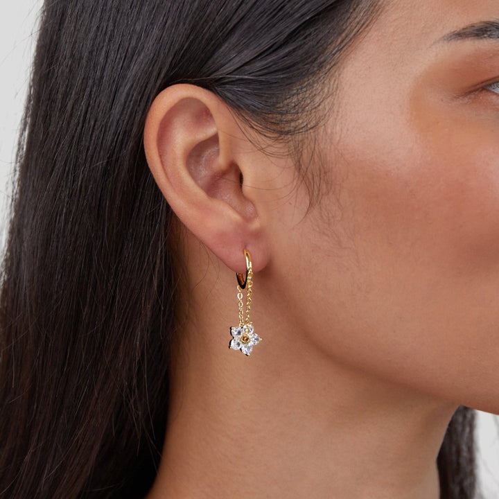 Ανθισμένα Κρύσταλλα Σκουλαρίκια