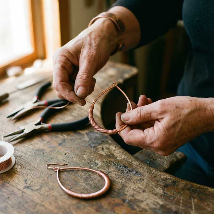Σκουλαρίκια Χαλκού Aphroditi & Co Creek