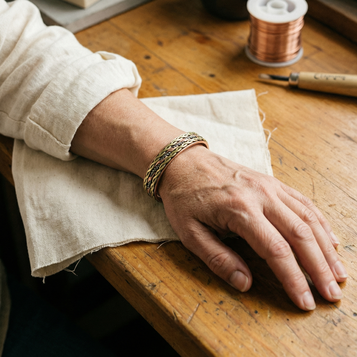 Aphroditi & Co  Weave Copper Bracelet