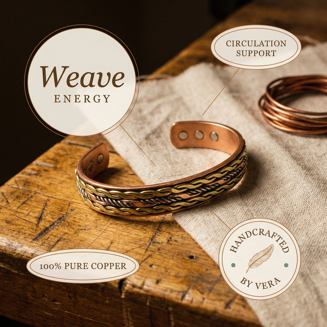 Aphroditi & Co  Weave Copper Bracelet