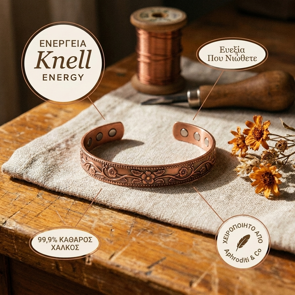 Βραχιόλι από Χαλκό Aphroditi & Co Knell