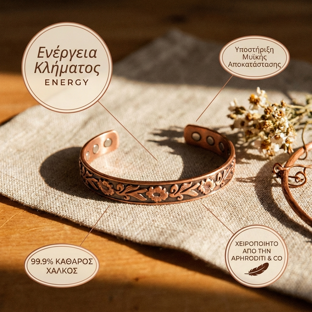 Βραχιόλι από χαλκό Aphroditi & Co