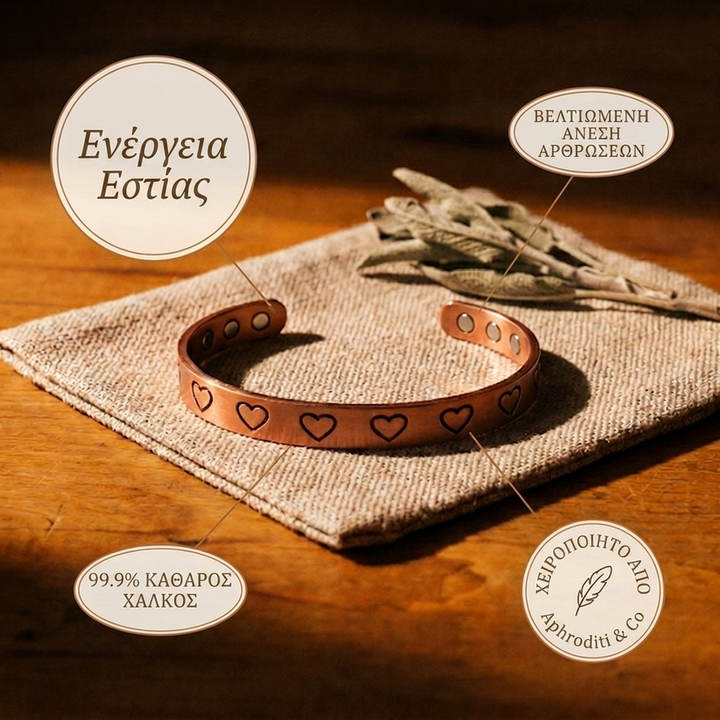 Βραχιόλι από χαλκό Aphroditi & Co