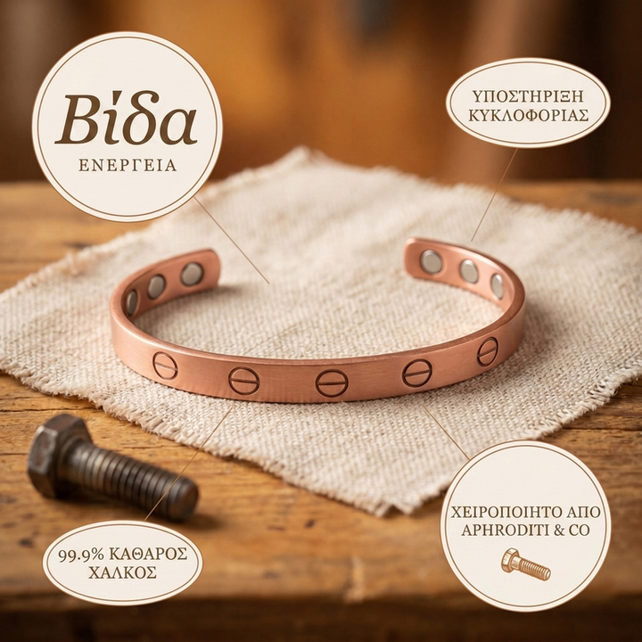Βραχιόλι από Χαλκό Aphroditi & Co
