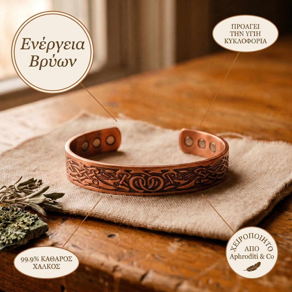 Βραχιόλι από Χαλκό Moss της Aphroditi & Co