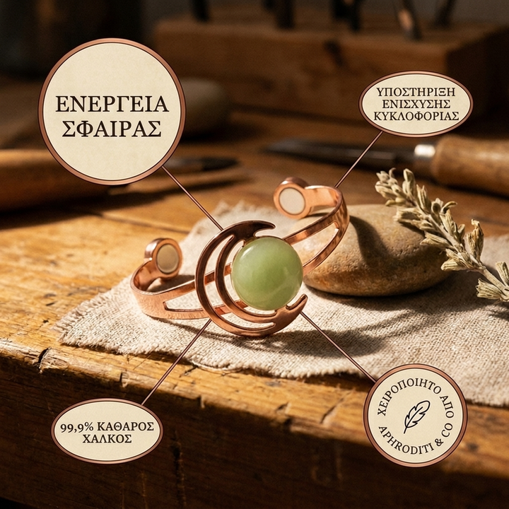 Βραχιόλι από Πράσινο Χαλκό Aphroditi & Co
