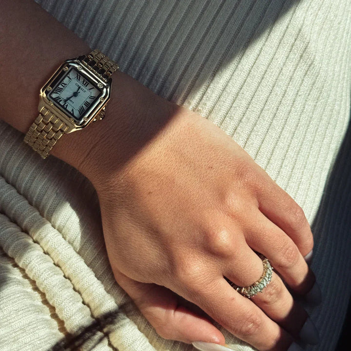 Κομψό ρολόι καθημερινής χρήσης από λευκό χρυσό