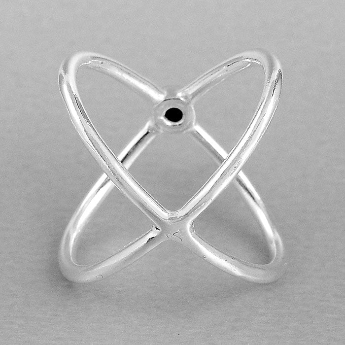 Δαχτυλίδι Criss Cross με Τουρκουάζ Ασημένιο 925
