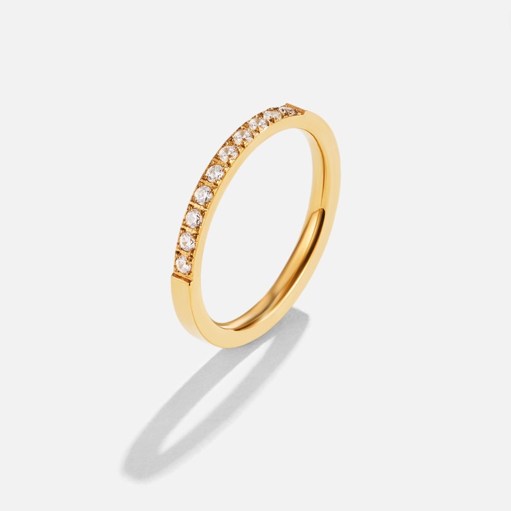 Δαχτυλίδι Αιώνιας Ομορφιάς με Κρύσταλλα 18K