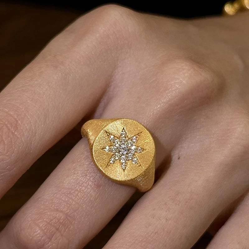 Οκτάγωνο Δαχτυλίδι Κοκτέιλ με Αστερόφως