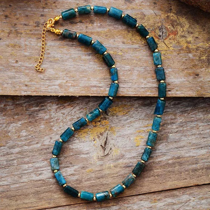Φυσικό Κολιέ Choker με Απατίτη